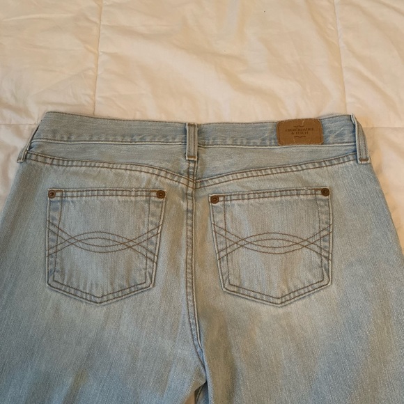Vintage Y2k Abercrombie Light Wash Low-Rise Flare Jeans - Picture 10 of 13